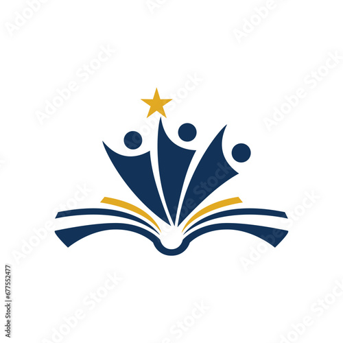 Education logo, education university and college school academy institute club logo. learning logo emblem style