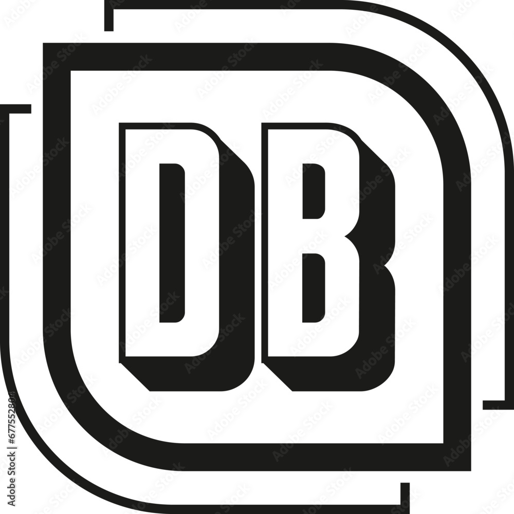 DB Letter Monogram Logo Design DB Letter Monogram Logo Design