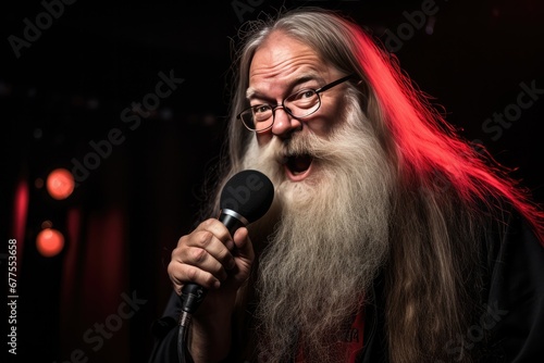 Santa Claus At Comedy Club, Trying His Hand At Standup Comedy