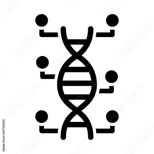 Genetic Modification Glyph Icon Design