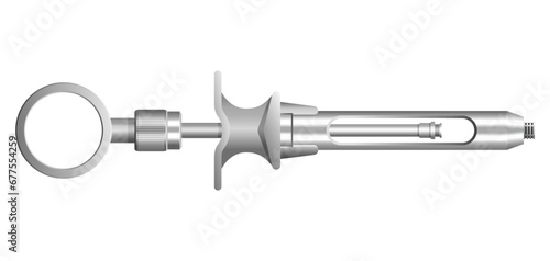 Anesthesia syringe realistic illustration