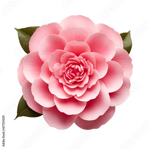 Camellia flower isolated on transparent background