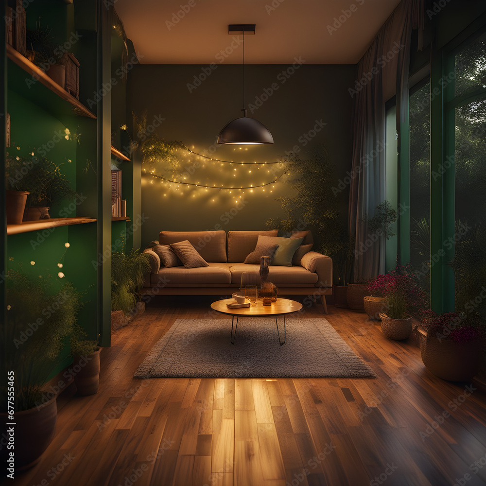 An interior design style of a living room - photoshoot for a magazine ...