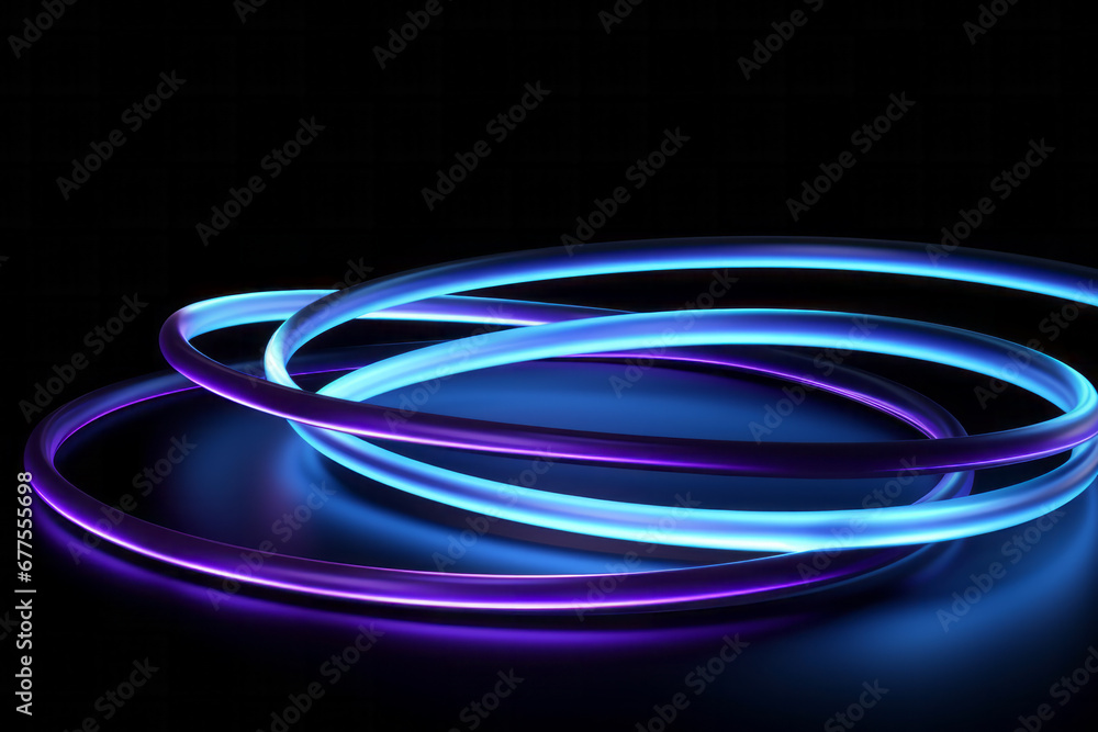 3d render. Abstract neon background of glowing lines. Fantastic wallpaper 3d render. Abstract neon background of glowing lines. Fantastic wallpaper