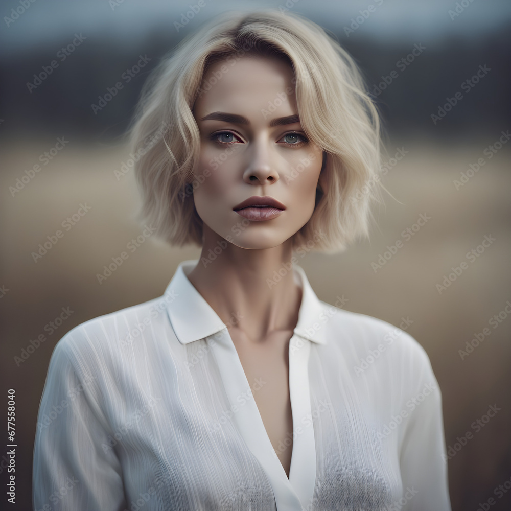A beautiful mature woman with blonde hair and attractive look A beautiful mature woman with blonde hair and attractive look