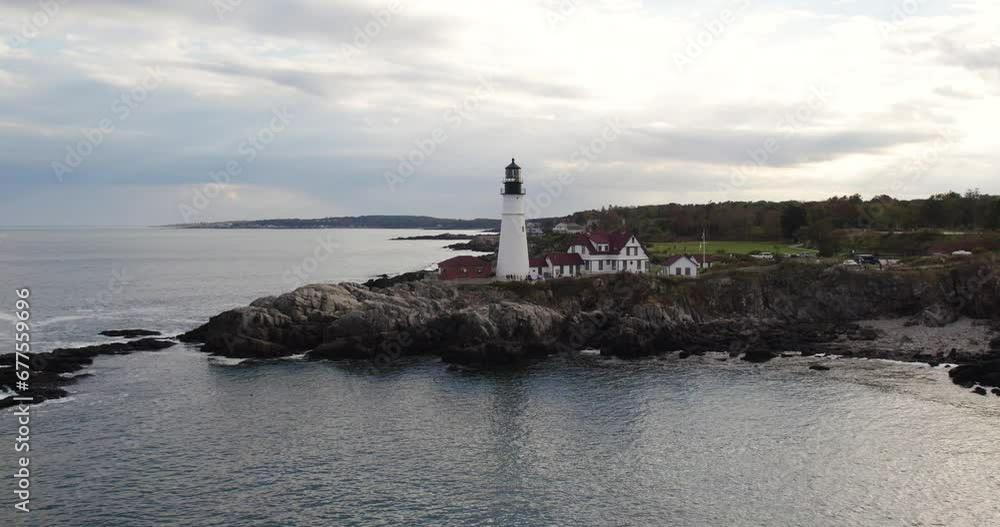 Portland Head Light Lighthouse, Historical Landmark In Maine Portland Head Light Lighthouse, Historical Landmark In Maine
