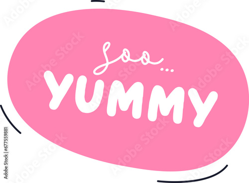 Yummy Lettering Sticker