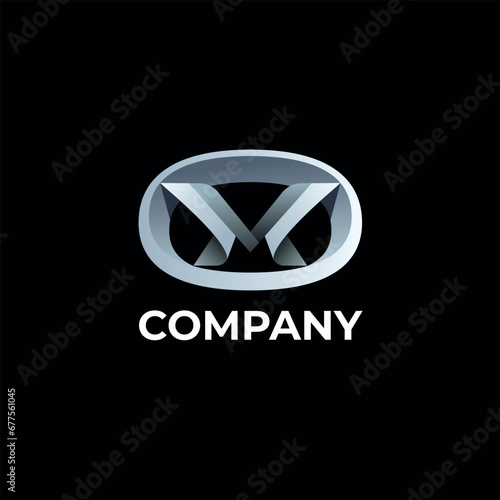 Letter M logo in automotive company style