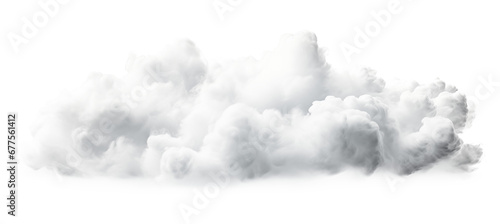 White fluffy clouds isolated on transparent background, png