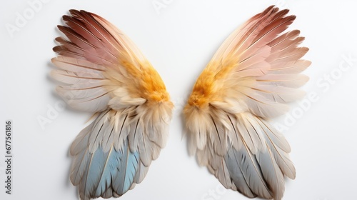 bird wings for decoration isolate on white background