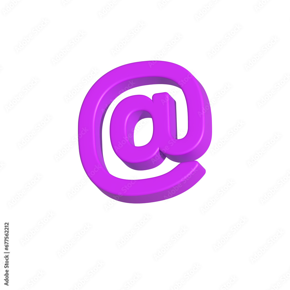 Email icon sign 3D symbol font blue color Email icon sign 3D symbol font blue color