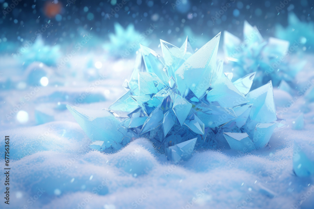 blue winter landscape background with snowflakes. blue winter landscape background with snowflakes.