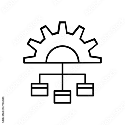 Function settings icon vector set. editable illustration sign collection. automated system symbol.