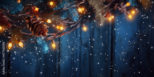 Christmas stars garland background © Elena