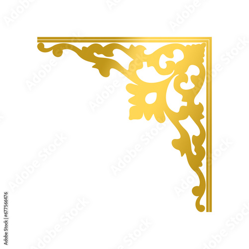 Gold corner decorative