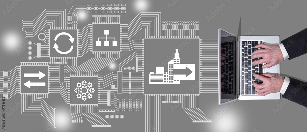 Fototapeta premium Concept of bpo