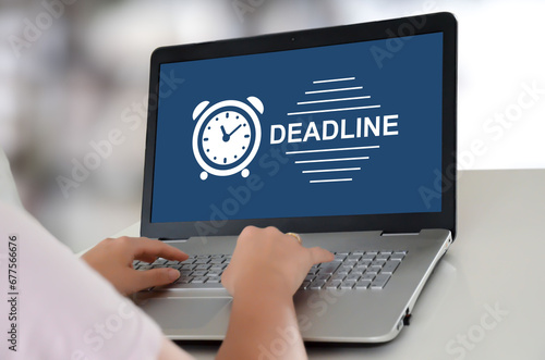 Deadline concept on a laptop
