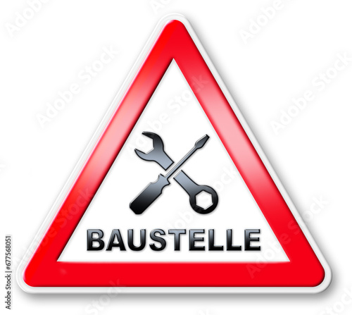 SCHILD  BAUSTELLE  3D