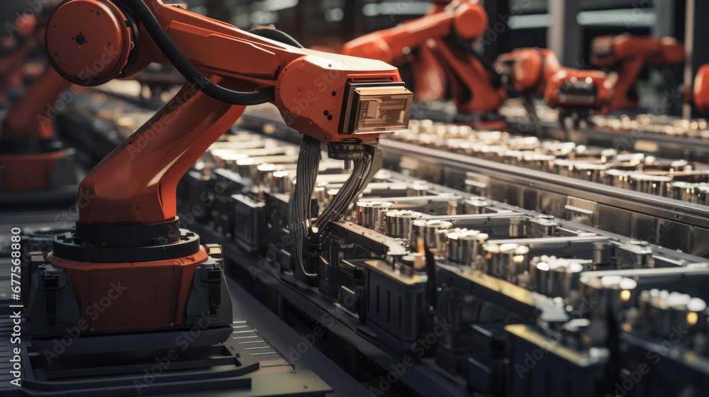 Fototapeta premium Automobile assembly line production