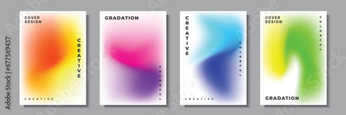 Abstract liquid wave cover template vector graphic, multicolored gradient