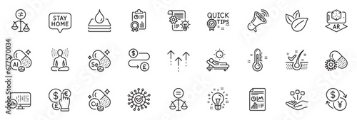 Icons pack as Cogwheel, Money currency and Organic product line icons for app include Currency exchange, Money transfer, Swipe up outline thin icon web set. Thermometer. Cogwheel outline sign. Vector