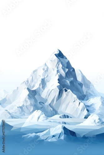 Beautiful low poly mountains. Abstract landscape