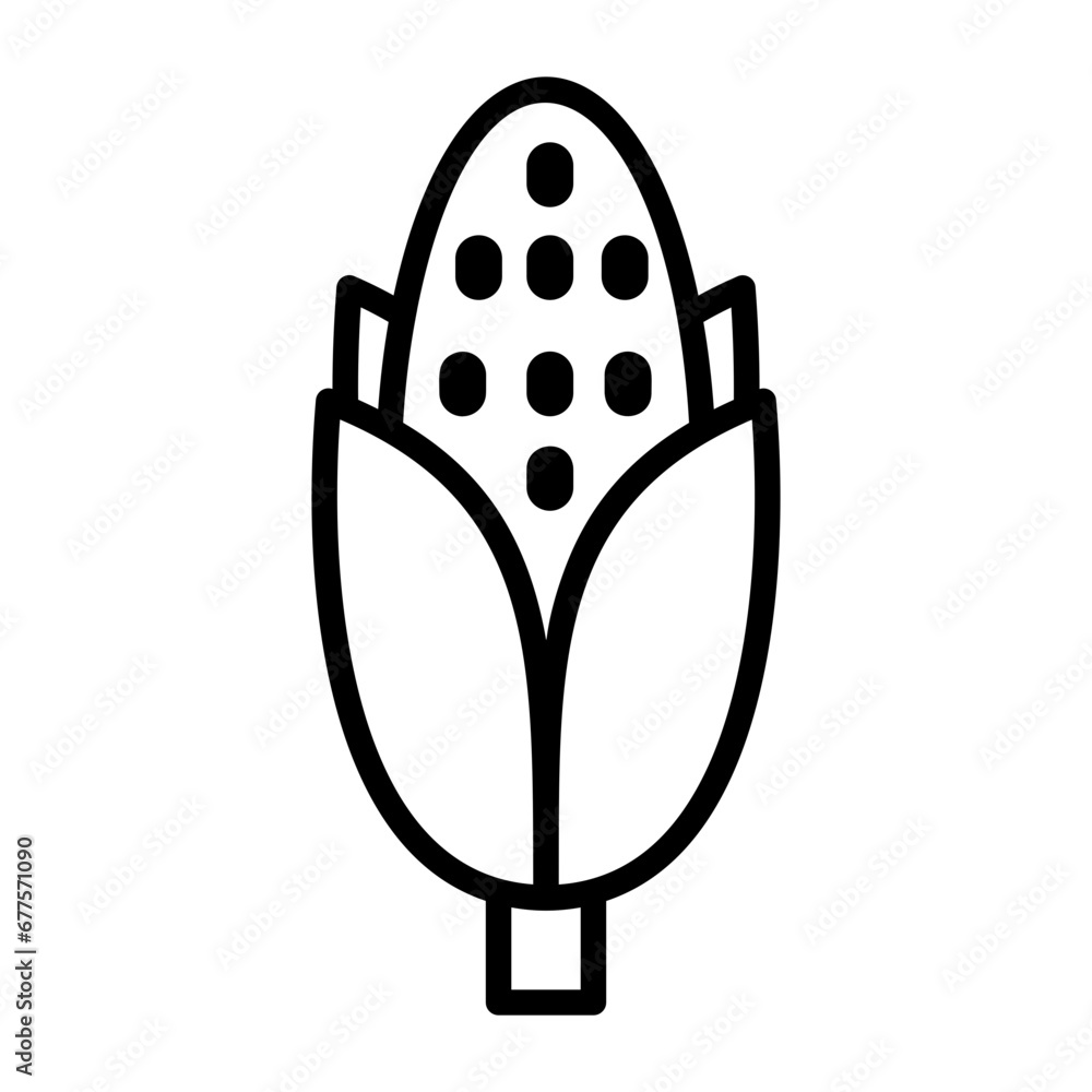 Maize, cereal grain, Zea mays, sweetcorn, kernel icon and easy to edit. Maize, cereal grain, Zea mays, sweetcorn, kernel icon and easy to edit.