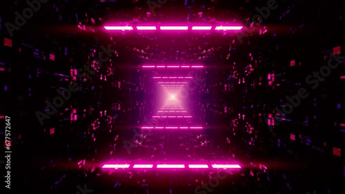 Neon tunnel VJ loop video animation.