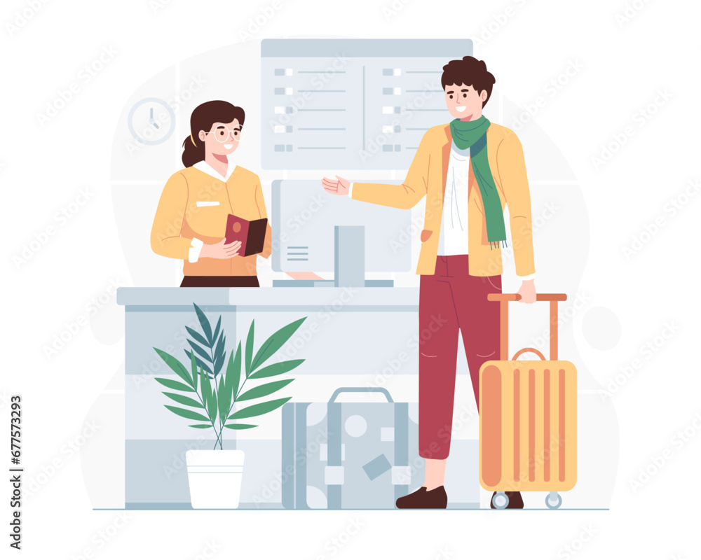 Business Trip concept illustration Business Trip concept illustration