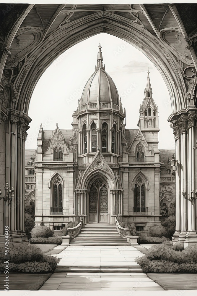 Illustration of Gothic architecture
