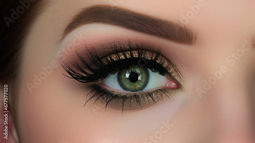 Eye makeup. AI Generated