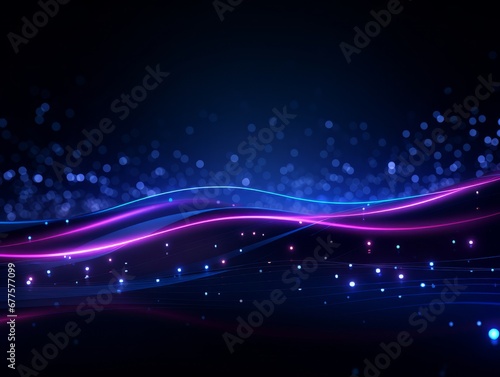 Abstract sci-fi blue and purple background, concept of digital future., AI