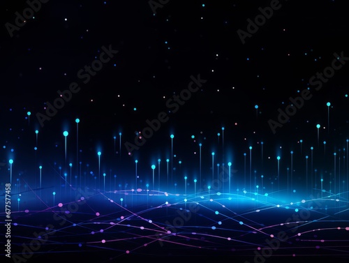 Abstract sci-fi blue and purple background, concept of digital future., AI