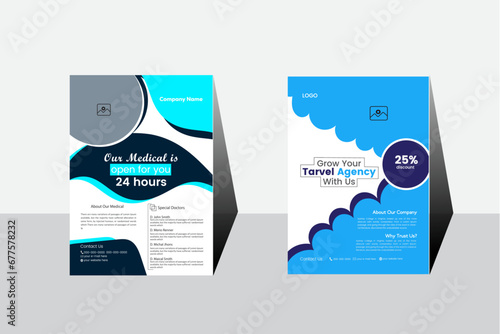 Modern A4 flyer template and modern design.