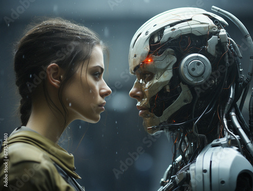 UHD Sci-Fi Faceoff: Half Robot, Half Human © Indika Rz