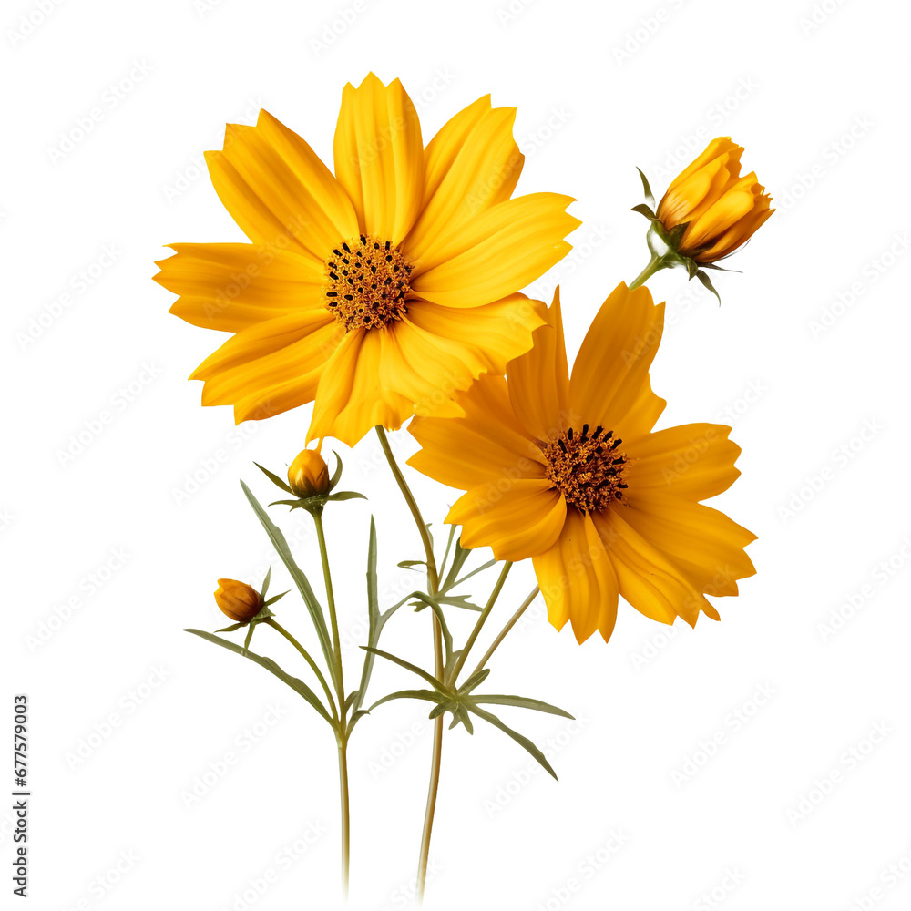 Coreopsis flower isolated on transparent background Coreopsis flower isolated on transparent background
