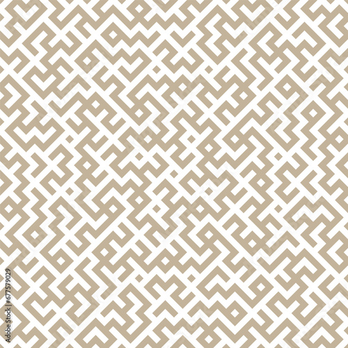 Abstract maze geometric seamless pattern. Labyrinth lines background. 