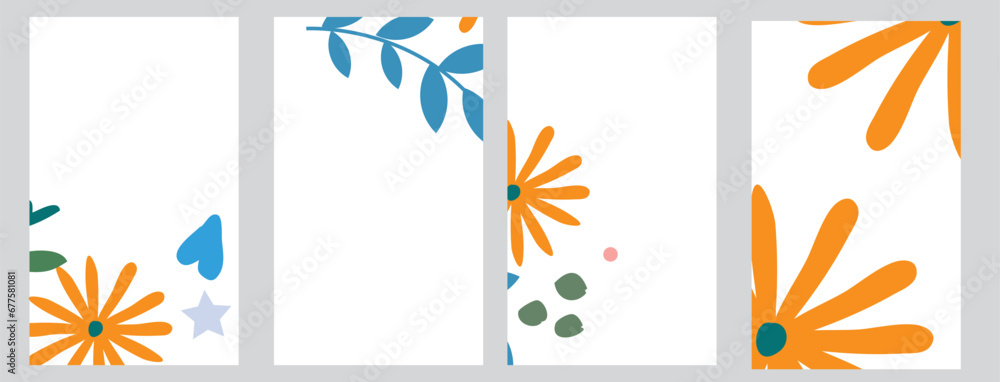 Fototapeta premium flower, abstract, design, book, poster, art, graphic, pattern, spring, frame, background, summer, plant, card, vector, autumn, color, shape, birthday, modern, floral, party, template, creative, organi