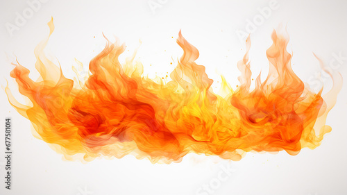 flames on white background
