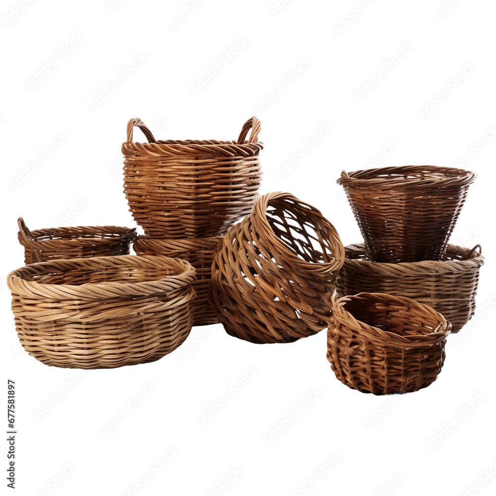 Basket Harmony in Realism On Transparent background