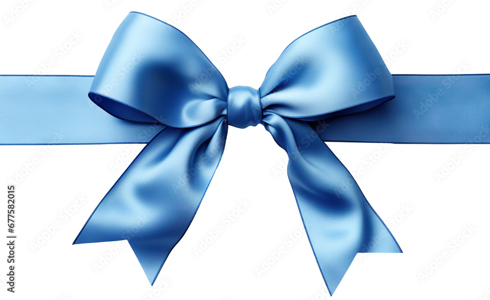 Blue ribbon and bow, cut out Blue ribbon and bow, cut out