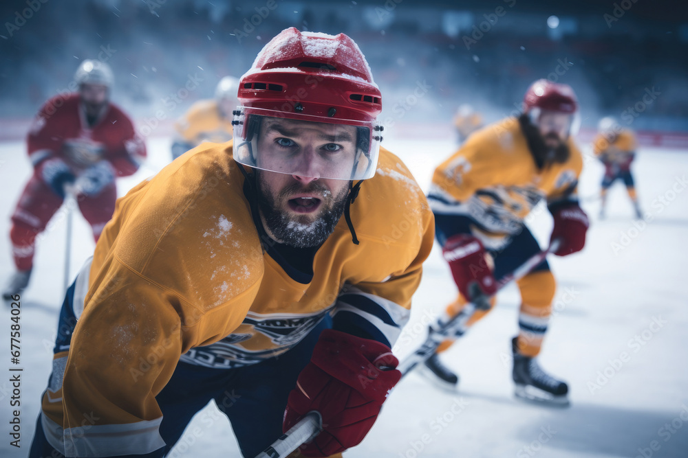Obraz premium Hockey players.