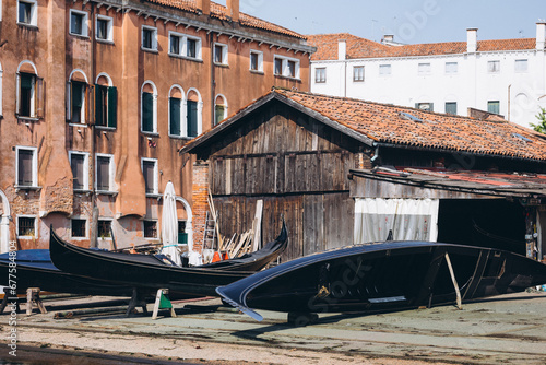 gondola repair station in Venice