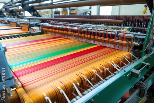 Detail of historic weaving loom. photo