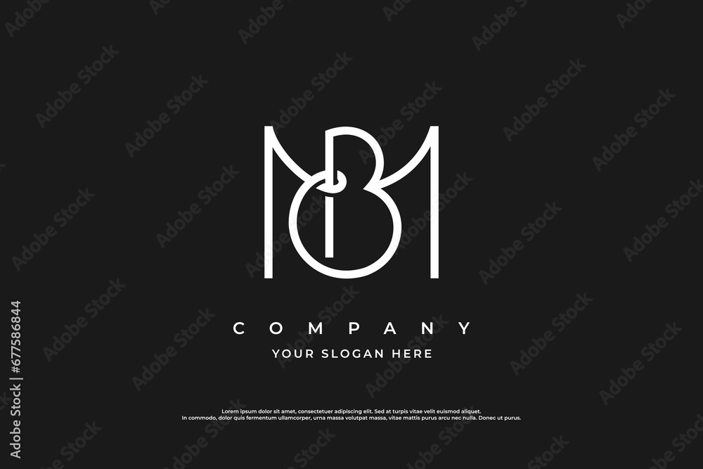 Initial Letter BM or MB Logo Design Vector Initial Letter BM or MB Logo Design Vector