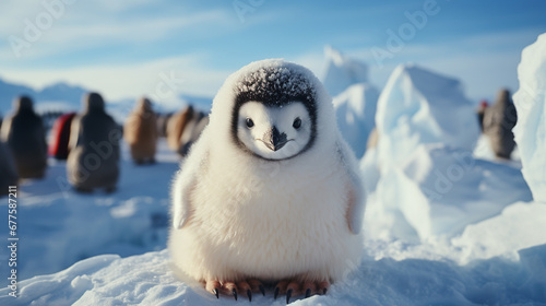 penguins in polar regions HD 8K wallpaper Stock Photographic Image 