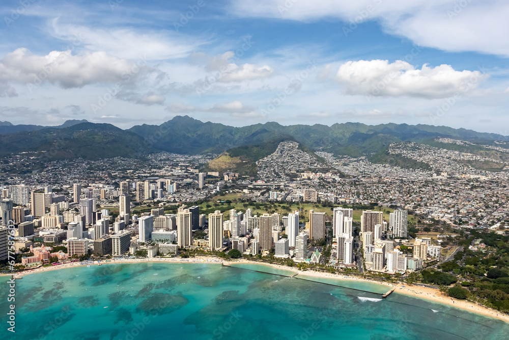 Aerial View of Waikiki, Hawaii