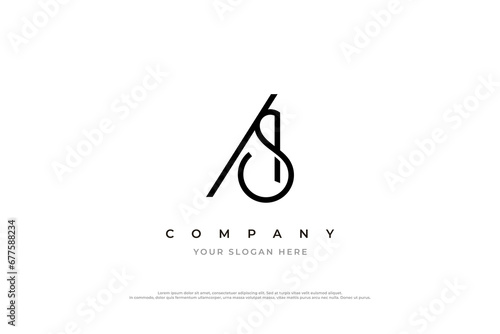 Initial Letter AS or SA Monogram Logo Design Vector photo