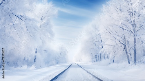 nature landscape snowfall outdoor country illustration winter road, snow forest, season cold nature landscape snowfall outdoor country © vectorwin