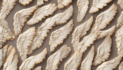 Angel wings, traditional sweet crisp pastry photo